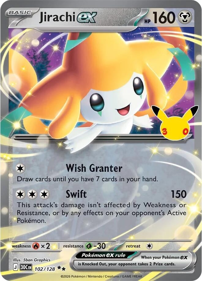 Jirachi ex (102/128) (ME: 30th Celebration) Pokemon