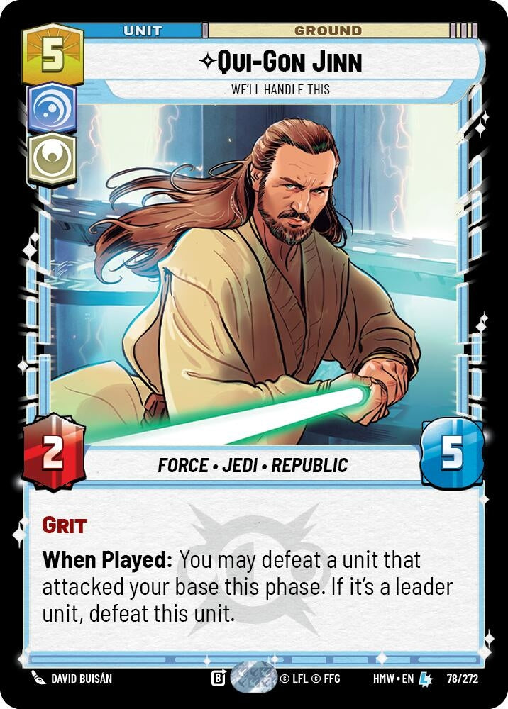 Image for Qui-Gon Jinn - We'll Handle This (78/272) (Homeworlds) (HMW) - Star Wars: Unlimited