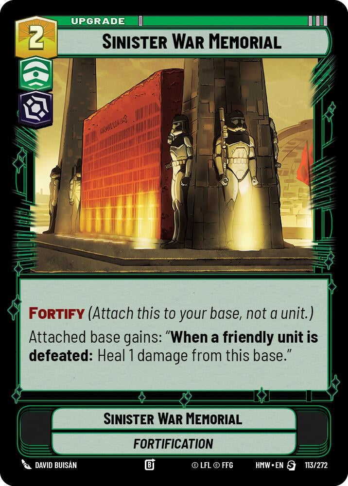 Image for Sinister War Memorial (113/272) (Homeworlds) (HMW) - Star Wars: Unlimited