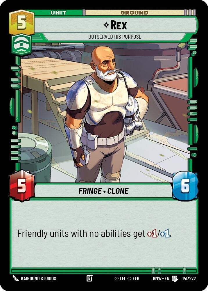 Image for Rex - Outserved His Purpose (141/272) (Homeworlds) (HMW) - Star Wars: Unlimited