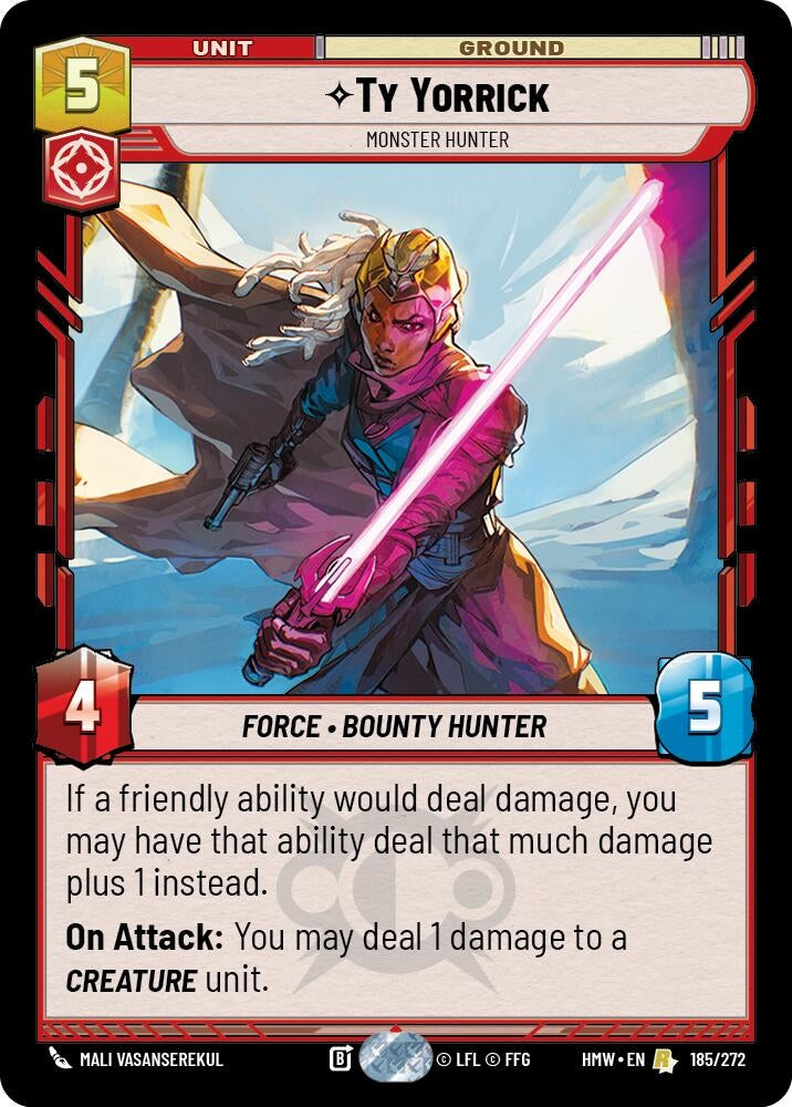 Image for Ty Yorrick - Monster Hunter (185/272) (Homeworlds) (HMW) - Star Wars: Unlimited