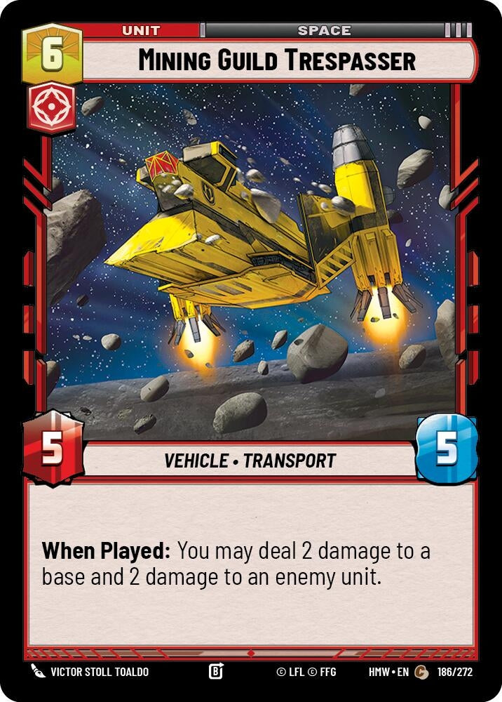 Image for Mining Guild Trespasser (186/272) (Homeworlds) (HMW) - Star Wars: Unlimited