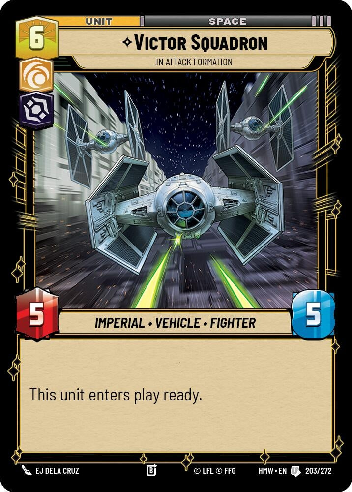 Image for Victor Squadron - In Attack Formation (203/272) (Homeworlds) (HMW) - Star Wars: Unlimited