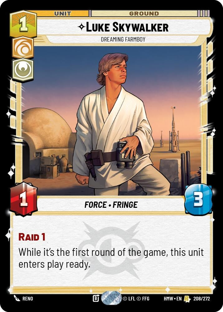 Image for Luke Skywalker - Dreaming Farmboy (208/272) (Homeworlds) (HMW) - Star Wars: Unlimited
