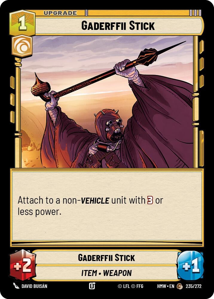 Image for Gaderffii Stick (235/272) (Homeworlds) (HMW) - Star Wars: Unlimited
