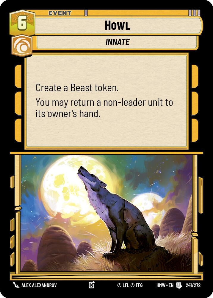 Image for Howl (241/272) (Homeworlds) (HMW) - Star Wars: Unlimited
