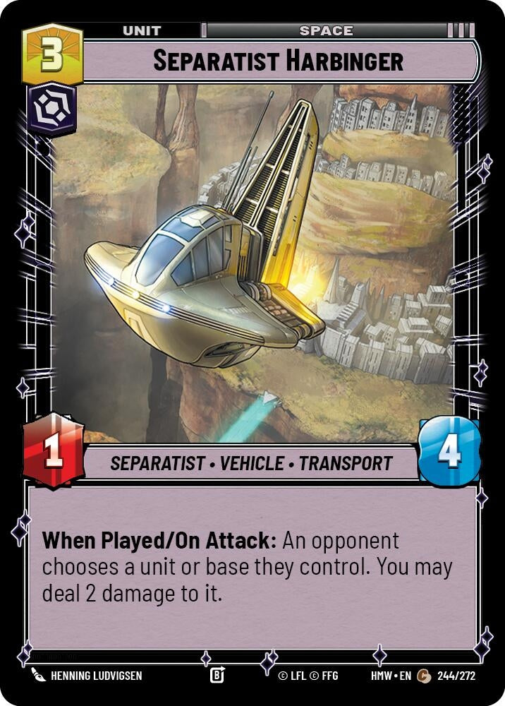 Image for Separatist Harbinger (244/272) (Homeworlds) (HMW) - Star Wars: Unlimited