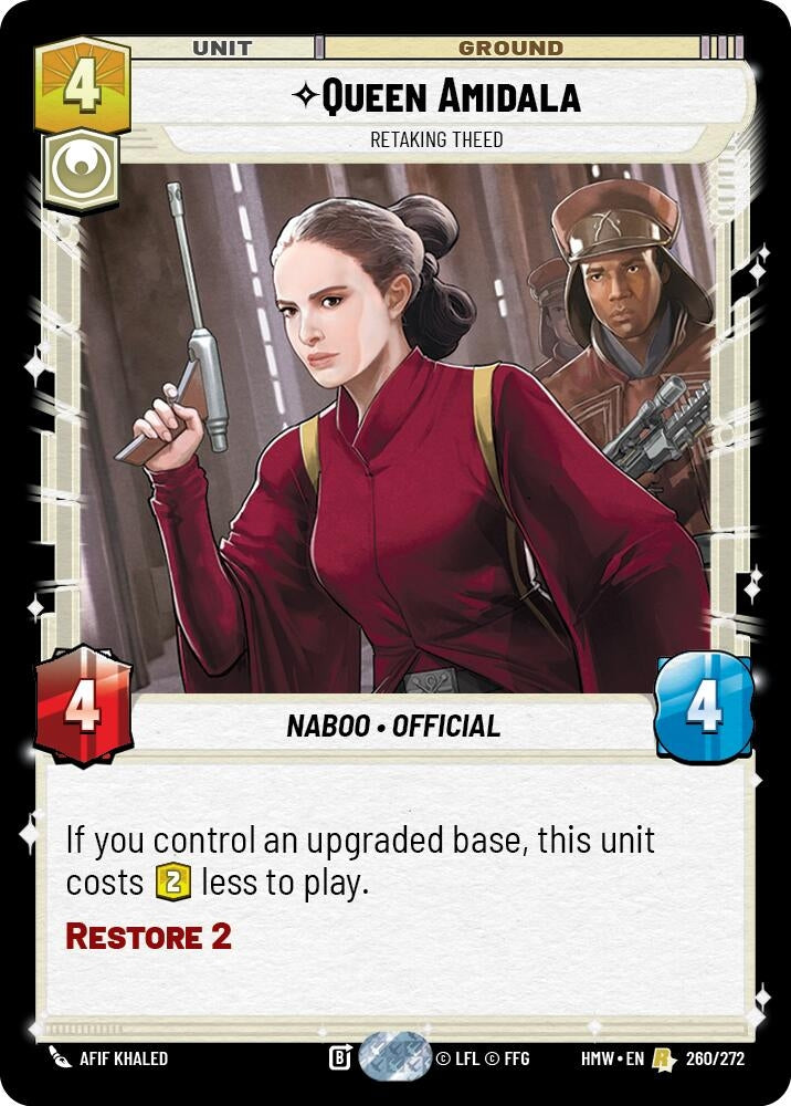 Image for Queen Amidala - Retaking Theed (260/272) (Homeworlds) (HMW) - Star Wars: Unlimited