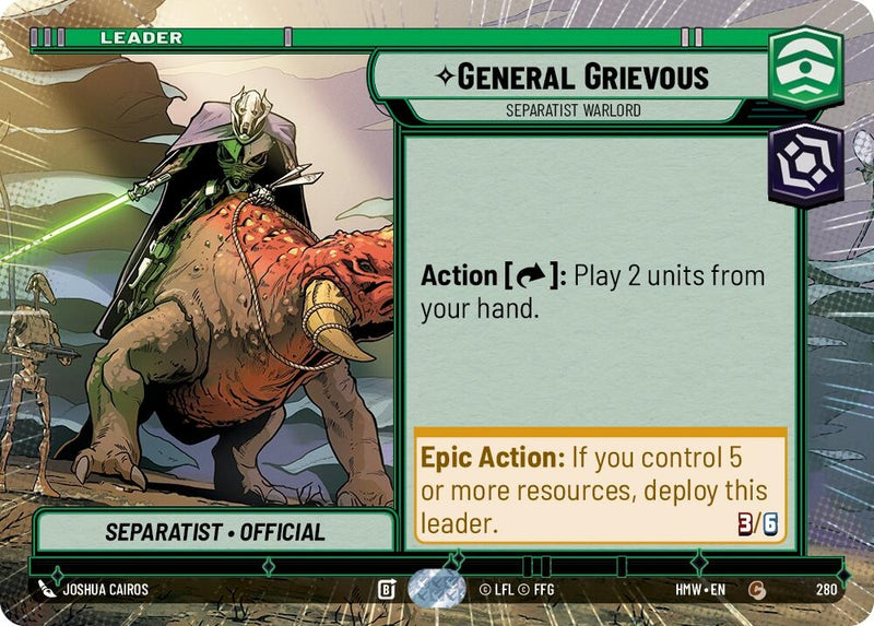 Image for General Grievous - Separatist Warlord (Hyperspace) (280) (Homeworlds) (HMW) - Star Wars: Unlimited