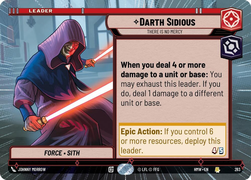Image for Darth Sidious - There Is No Mercy (Hyperspace) (283) (Homeworlds) (HMW) - Star Wars: Unlimited