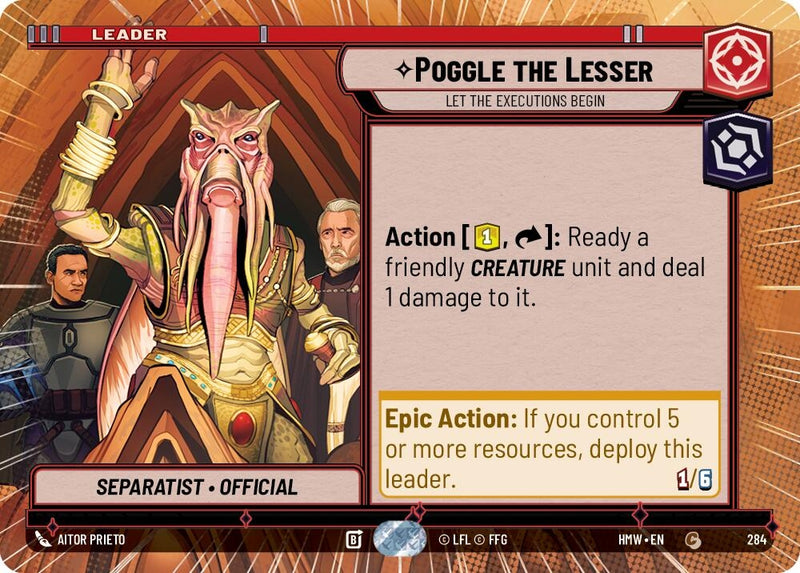 Image for Poggle the Lesser - Let the Executions Begin (Hyperspace) (284) (Homeworlds) (HMW) - Star Wars: Unlimited