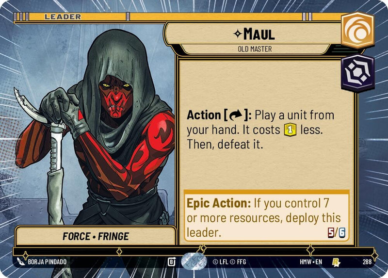 Image for Maul - Old Master (Hyperspace) (288) (Homeworlds) (HMW) - Star Wars: Unlimited