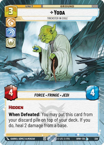 Image for Yoda - Trickster in Exile (Hyperspace) (328) (Homeworlds) (HMW) - Star Wars: Unlimited