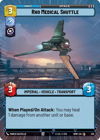 Image for Rho Medical Shuttle (Hyperspace) (335) (Homeworlds) (HMW) - Star Wars: Unlimited