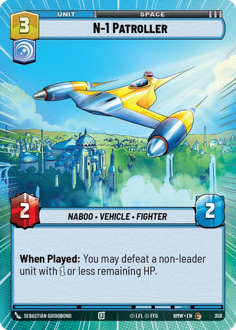 Image for N-1 Patroller (Hyperspace) (358) (Homeworlds) (HMW) - Star Wars: Unlimited
