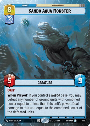 Image for Sando Aqua Monster (Hyperspace) (366) (Homeworlds) (HMW) - Star Wars: Unlimited