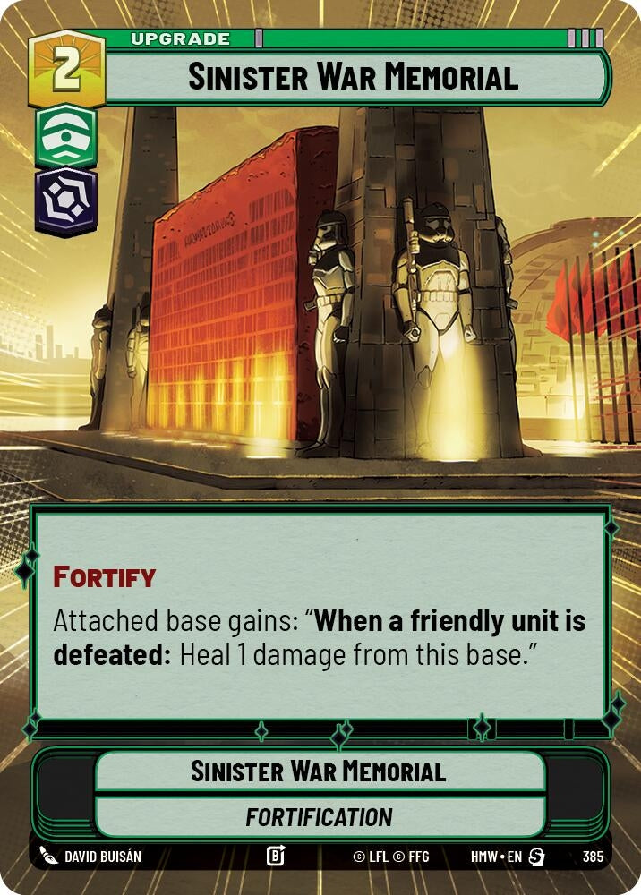 Image for Sinister War Memorial (Hyperspace) (385) (Homeworlds) (HMW) - Star Wars: Unlimited