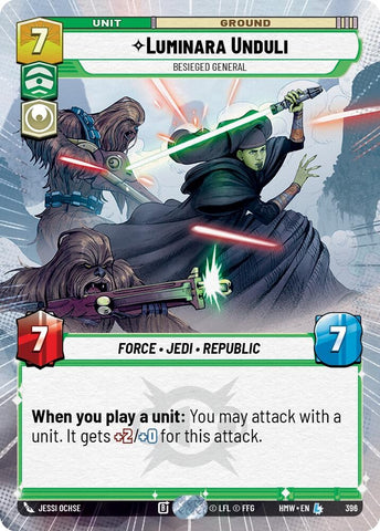 Image for Luminara Unduli - Besieged General (Hyperspace) (396) (Homeworlds) (HMW) - Star Wars: Unlimited