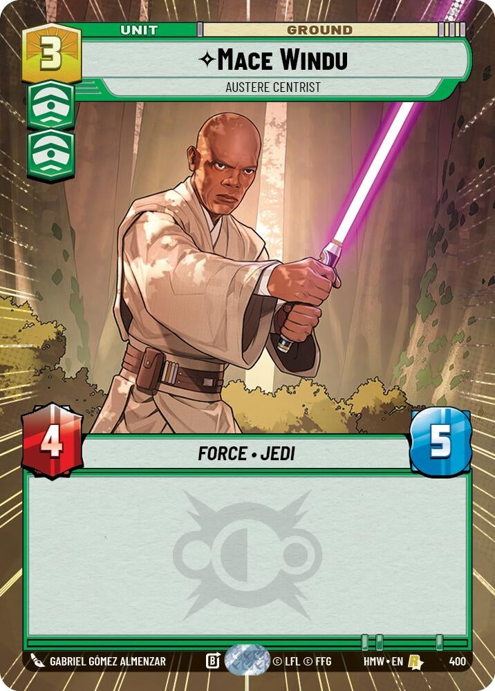 Image for Mace Windu - Austere Centrist (Hyperspace) (400) (Homeworlds) (HMW) - Star Wars: Unlimited