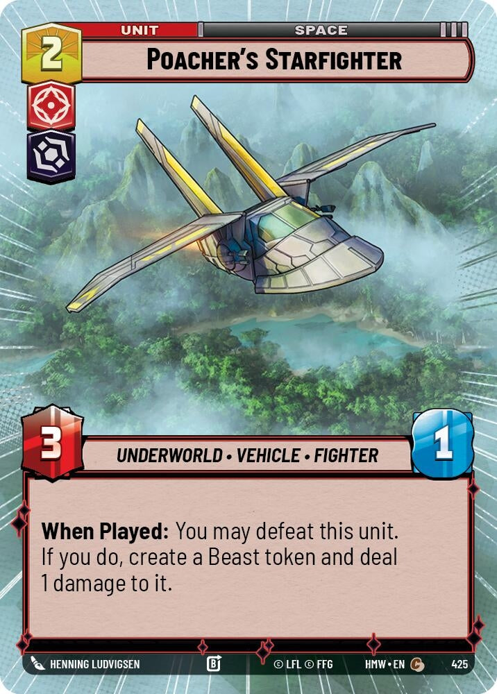 Image for Poacher's Starfighter (Hyperspace) (425) (Homeworlds) (HMW) - Star Wars: Unlimited