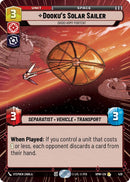 Image for Dooku's Solar Sailer - Droid Army Portent (Hyperspace) (426) (Homeworlds) (HMW) - Star Wars: Unlimited