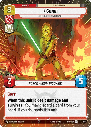 Image for Gungi - Fighting for Kashyyyk (Hyperspace) (438) (Homeworlds) (HMW) - Star Wars: Unlimited