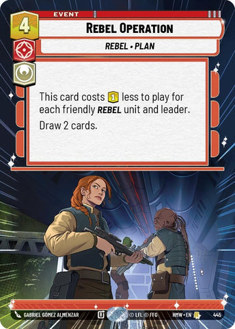 Image for Rebel Operation (Hyperspace) (445) (Homeworlds) (HMW) - Star Wars: Unlimited