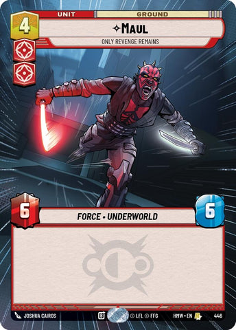 Image for Maul - Only Revenge Remains (Hyperspace) (446) (Homeworlds) (HMW) - Star Wars: Unlimited
