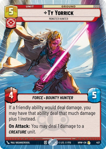 Image for Ty Yorrick - Monster Hunter (Hyperspace) (457) (Homeworlds) (HMW) - Star Wars: Unlimited