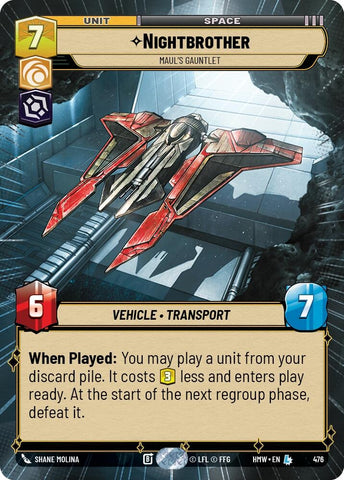 Image for Nightbrother - Maul's Gauntlet (Hyperspace) (476) (Homeworlds) (HMW) - Star Wars: Unlimited