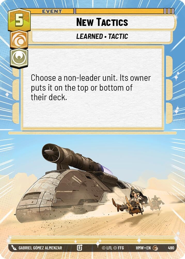 Image for New Tactics (Hyperspace) (490) (Homeworlds) (HMW) - Star Wars: Unlimited