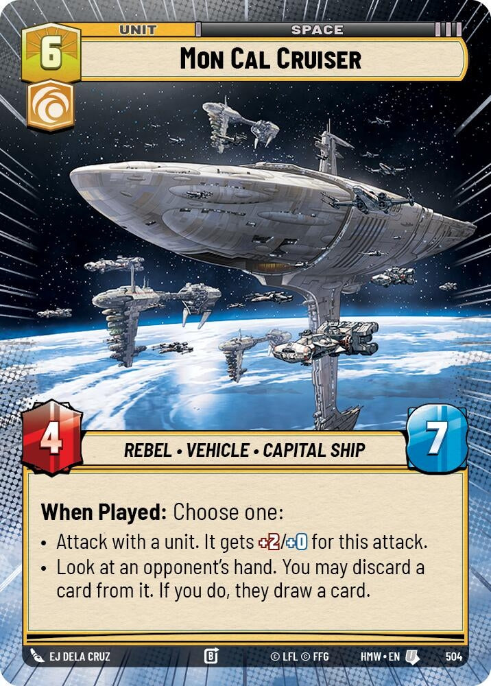 Image for Mon Cal Cruiser (Hyperspace) (504) (Homeworlds) (HMW) - Star Wars: Unlimited