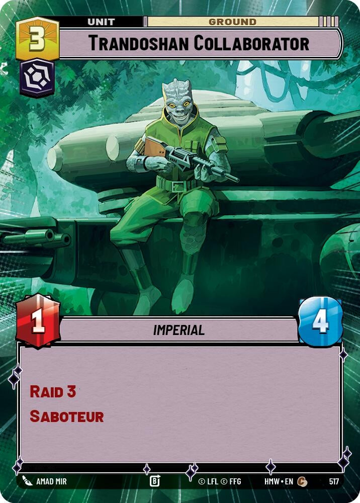 Image for Trandoshan Collaborator (Hyperspace) (517) (Homeworlds) (HMW) - Star Wars: Unlimited