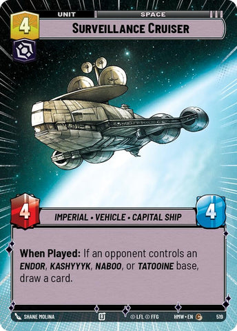 Image for Surveillance Cruiser (Hyperspace) (519) (Homeworlds) (HMW) - Star Wars: Unlimited