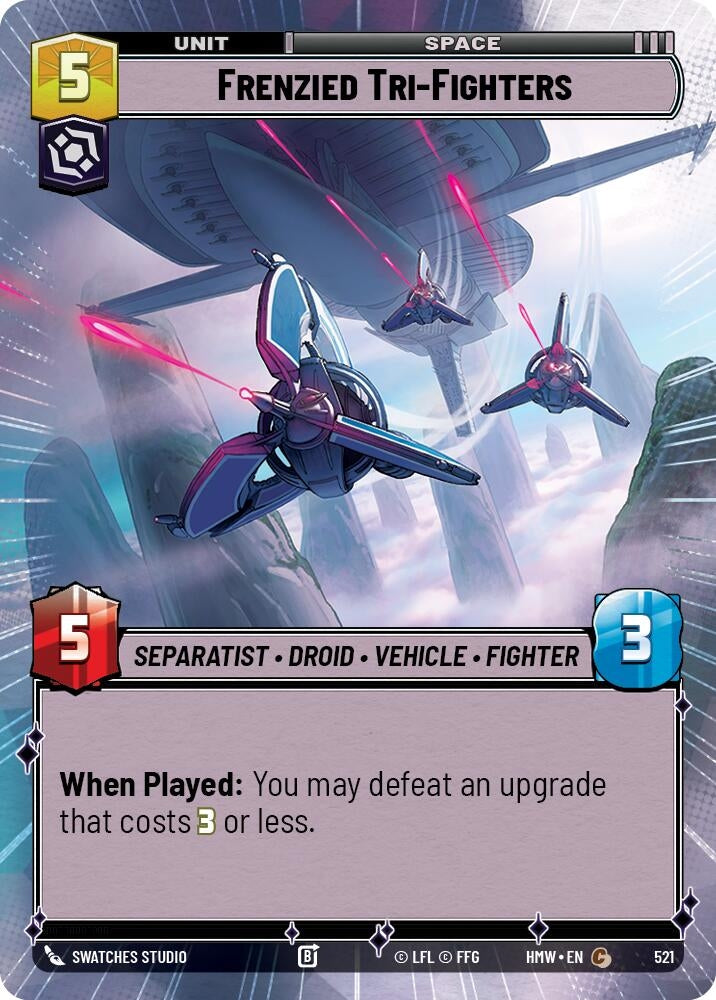 Image for Frenzied Tri-Fighters (Hyperspace) (521) (Homeworlds) (HMW) - Star Wars: Unlimited