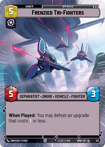 Image for Frenzied Tri-Fighters (Hyperspace) (521) (Homeworlds) (HMW) - Star Wars: Unlimited