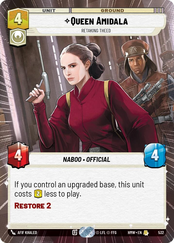 Image for Queen Amidala - Retaking Theed (Hyperspace) (532) (Homeworlds) (HMW) - Star Wars: Unlimited
