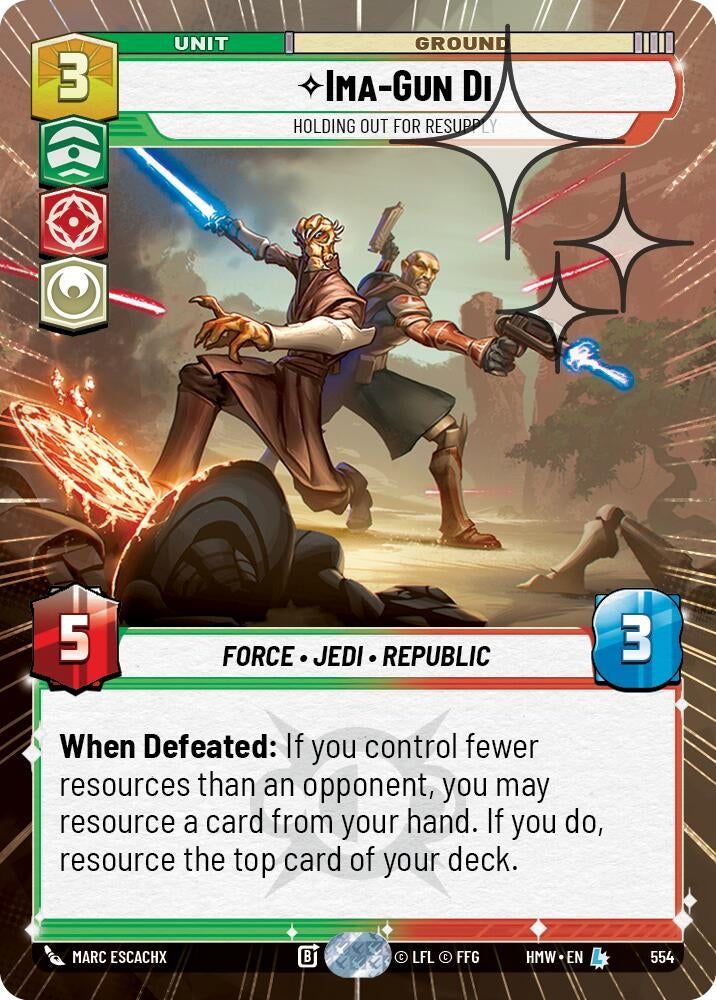 Image for Ima-Gun Di - Holding Out For Resupply (Hyperspace Foil) (554) (Homeworlds) (HMW) - Star Wars: Unlimited