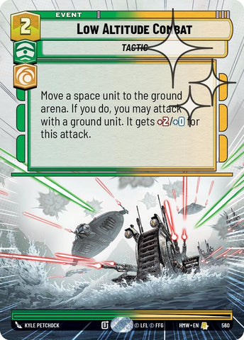 Image for Low Altitude Combat (Hyperspace Foil) (560) (Homeworlds) (HMW) - Star Wars: Unlimited