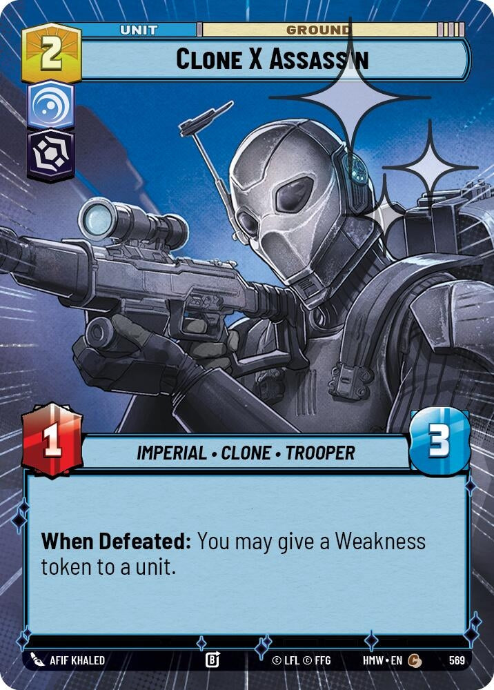 Image for Clone X Assassin (Hyperspace Foil) (569) (Homeworlds) (HMW) - Star Wars: Unlimited