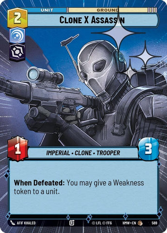 Image for Clone X Assassin (Hyperspace Foil) (569) (Homeworlds) (HMW) - Star Wars: Unlimited