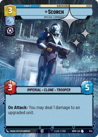 Image for Scorch - Imperial Commando (Hyperspace Foil) (574) (Homeworlds) (HMW) - Star Wars: Unlimited