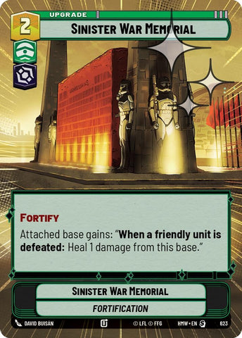Image for Sinister War Memorial (Hyperspace Foil) (623) (Homeworlds) (HMW) - Star Wars: Unlimited