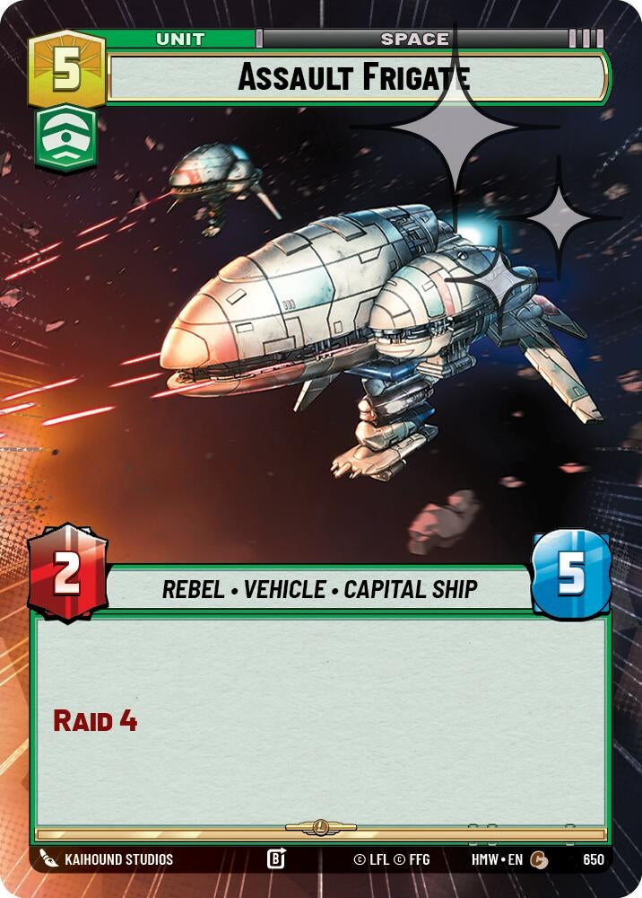 Image for Assault Frigate (Hyperspace Foil) (650) (Homeworlds) (HMW) - Star Wars: Unlimited