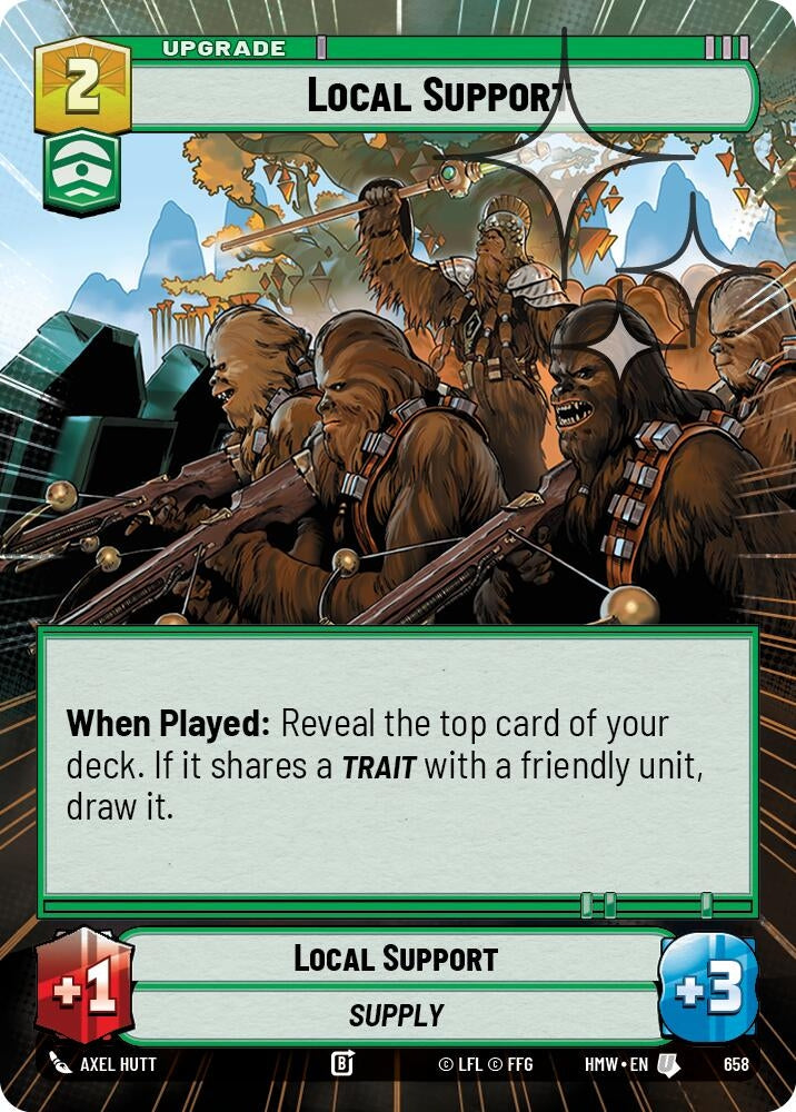 Image for Local Support (Hyperspace Foil) (658) (Homeworlds) (HMW) - Star Wars: Unlimited