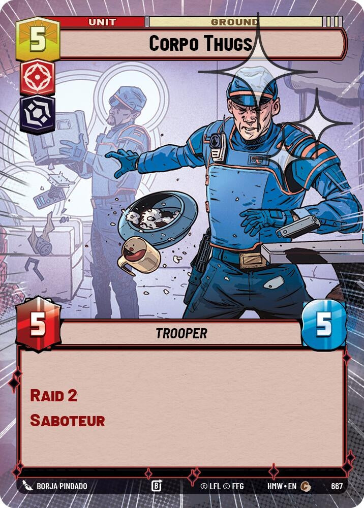 Image for Corpo Thugs (Hyperspace Foil) (667) (Homeworlds) (HMW) - Star Wars: Unlimited