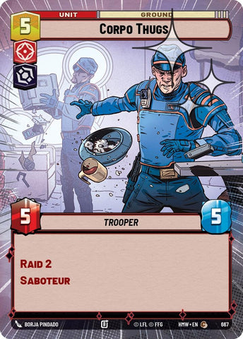 Image for Corpo Thugs (Hyperspace Foil) (667) (Homeworlds) (HMW) - Star Wars: Unlimited