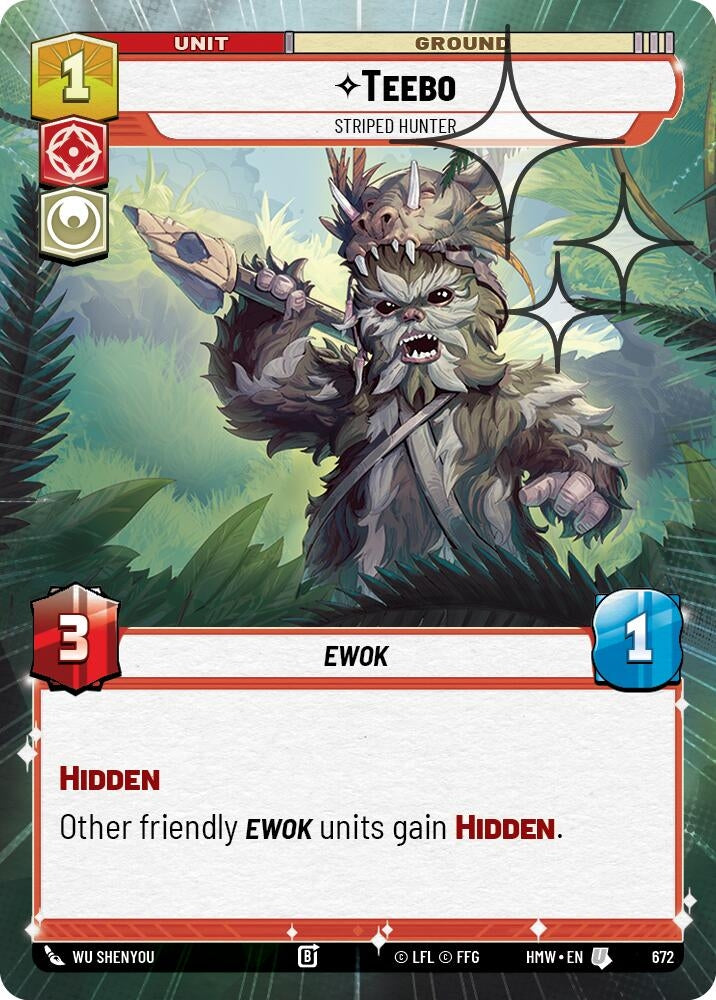 Image for Teebo - Striped Hunter (Hyperspace Foil) (672) (Homeworlds) (HMW) - Star Wars: Unlimited