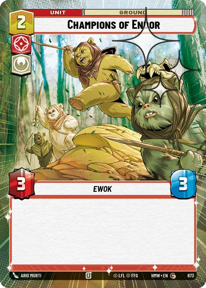 Image for Champions of Endor (Hyperspace Foil) (673) (Homeworlds) (HMW) - Star Wars: Unlimited