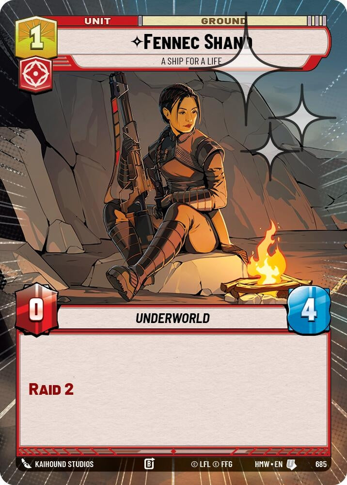 Image for Fennec Shand - A Ship For A Life (Hyperspace Foil) (685) (Homeworlds) (HMW) - Star Wars: Unlimited